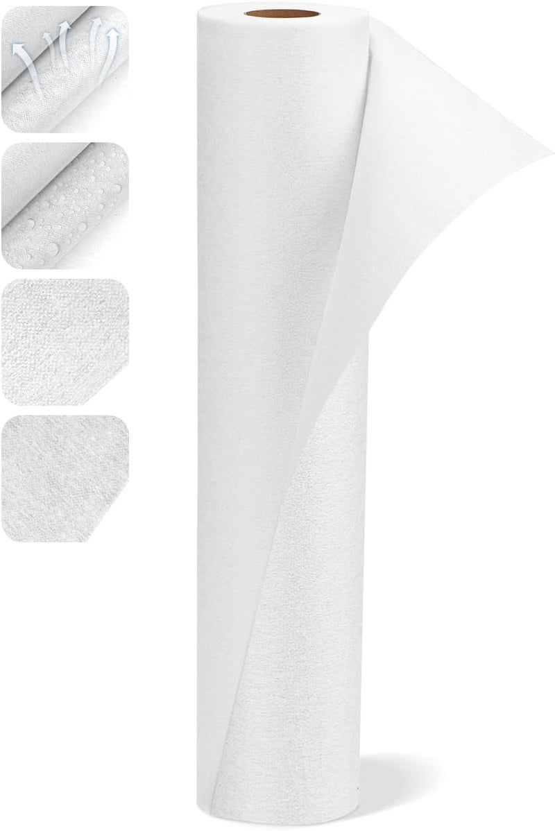 Dercuy 15" X 15yd White Interfacing Fabric for Sewing, Medium Weight Fusible Interfacing for Sewing, Iron On Interfacing for Sewing DIY Craft - Image 1